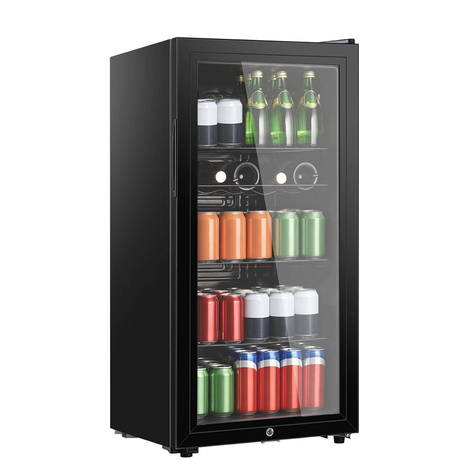 Wine Beer Mini Fridge - 4.5 cu.ft Beverage Refrigerator Cooler, Mini