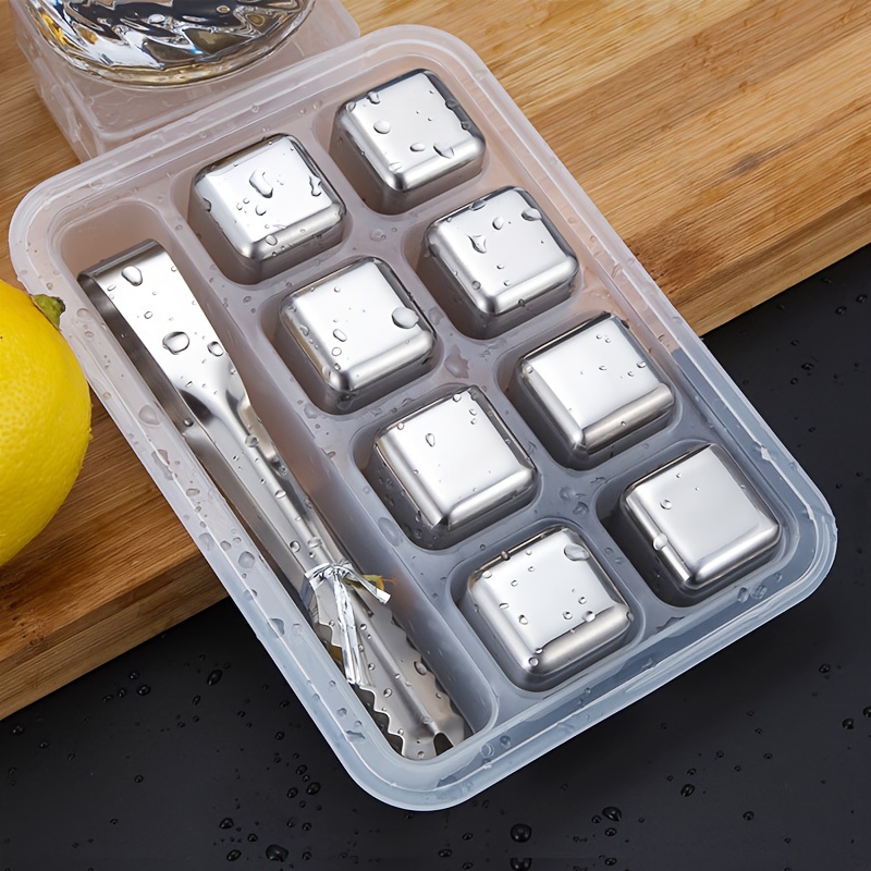 Wine Beer And Liquor - Whiskey Chilling Stones Stainless Steel Reusable
