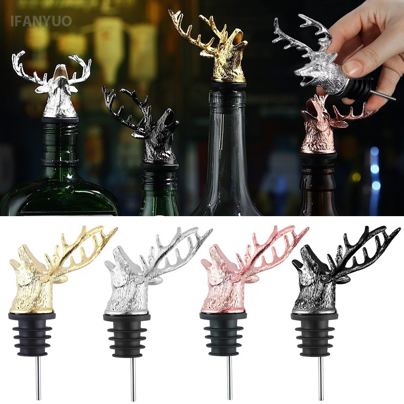 Wine Beer Liquor - Zinc Alloy Deer Head Wine Pourer