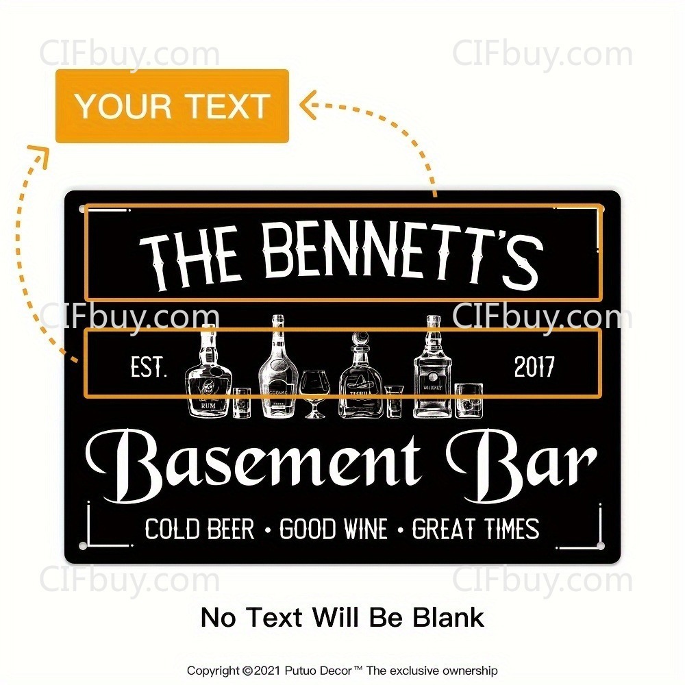 Wine In Beer Name - 1pc Custom Name & Year Basement