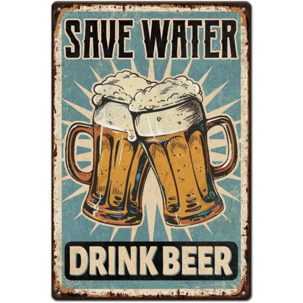 Wine Beer And Liquor - 1 pc Beer Metal Sign Bar