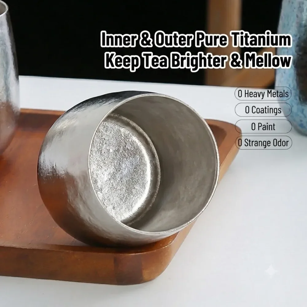 Wine Beer And Liquor - Pure Titanium Double-Wall Coffee Mug Water
