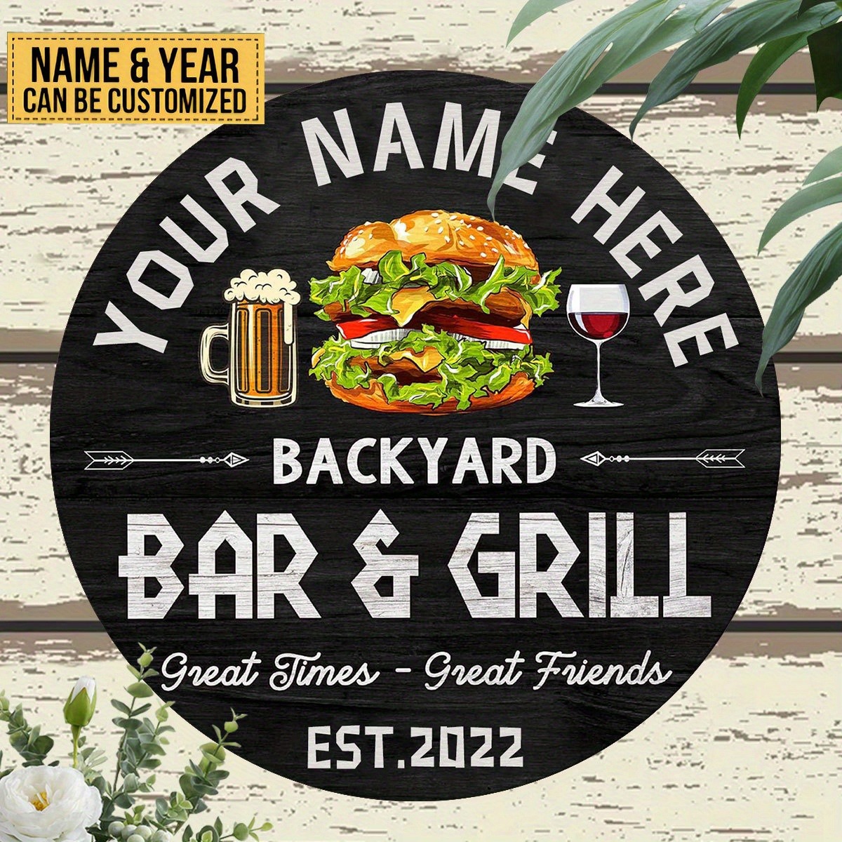 Wine In Beer Name - [2D Flat] Burger Wine Beer Custom