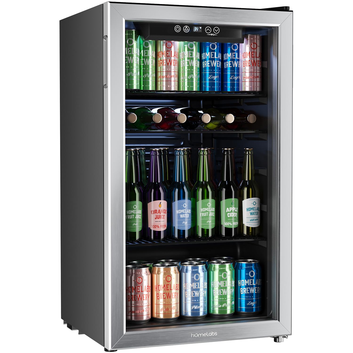 Wine Beer Mini Fridge - Beverage Refrigerator & Cooler 120 Cans