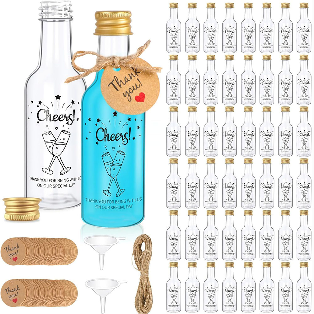 Wine Beer Liquor - 50Pack Mini Liquor Bottles,1.7oz/50ml Mini Wine