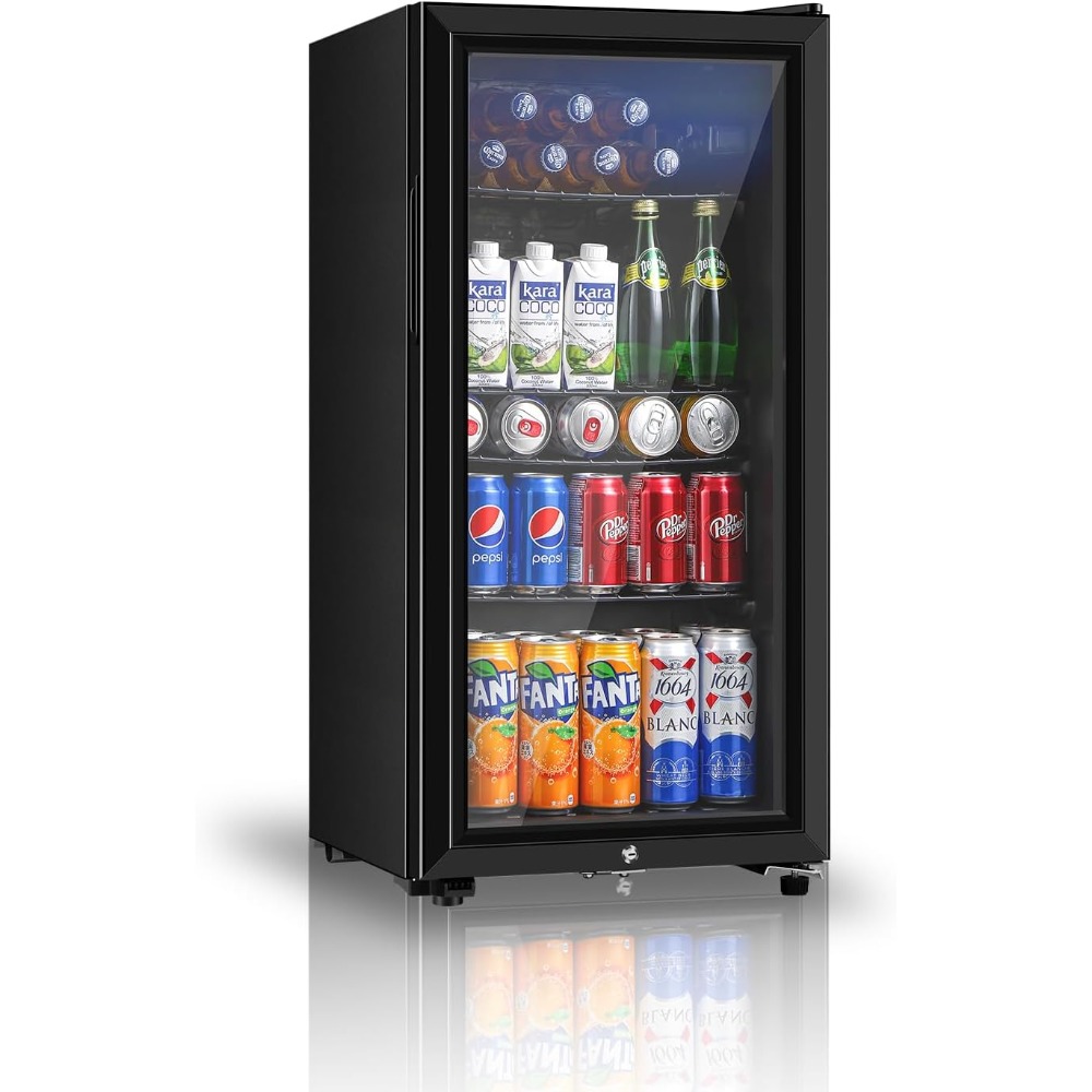 Wine Beer Cooler - Beverage Refrigerator, Three Point Two Cubic