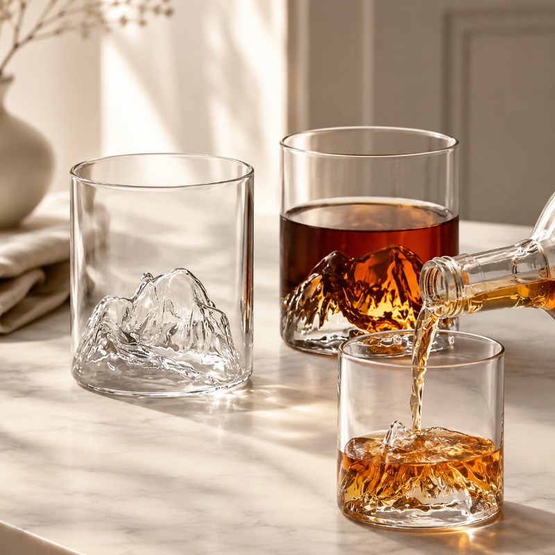 Wine Beer And Liquor - Guanshan Whiskey Glass Glass Glacier Mountain