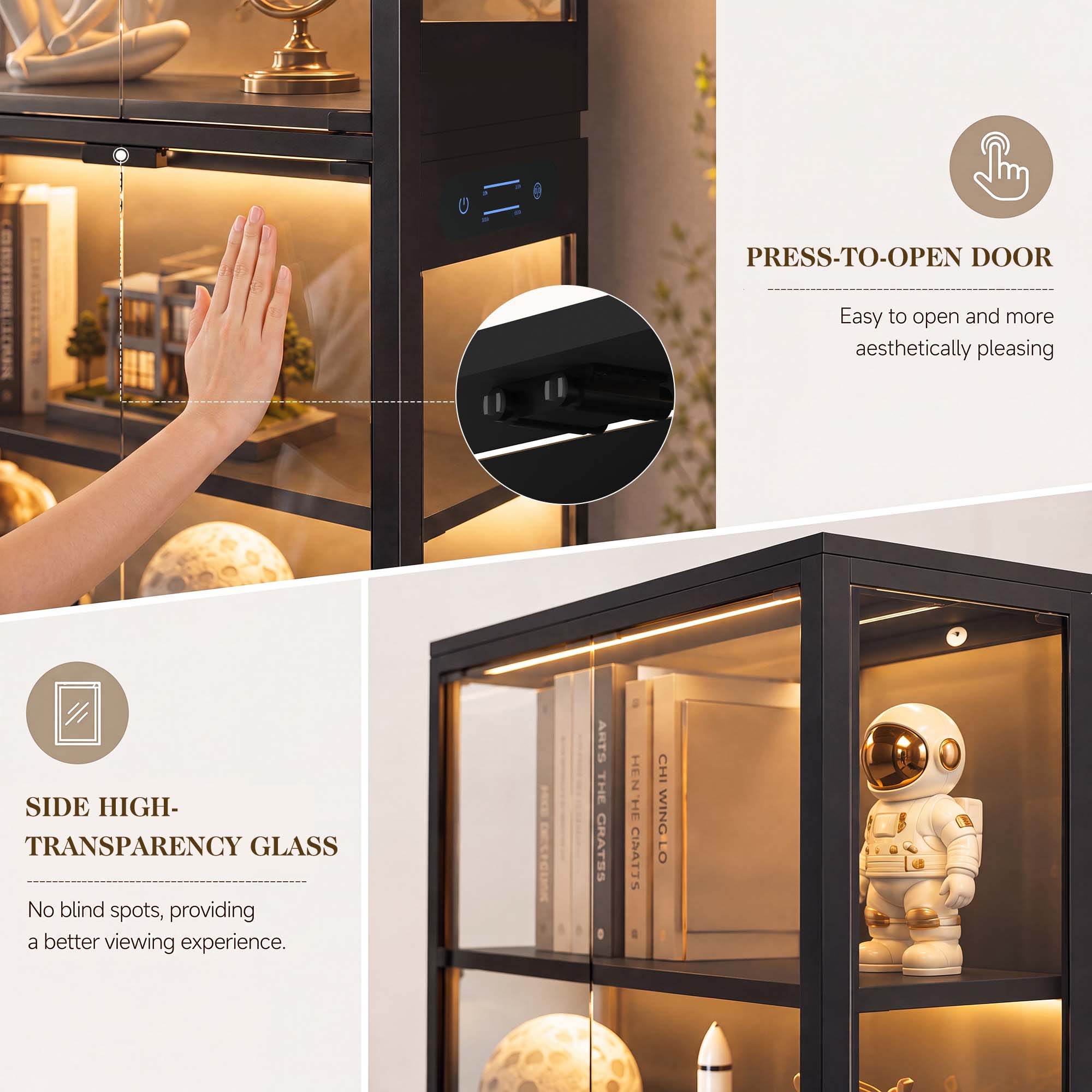 TCGBKAF 5‑Tier Display Cabinet - Cocktail Shaker Set 评论和价格