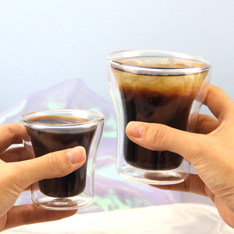 100/200/250ml Double Wall Glas - Wine Beer Coffee Drink 评论和价格
