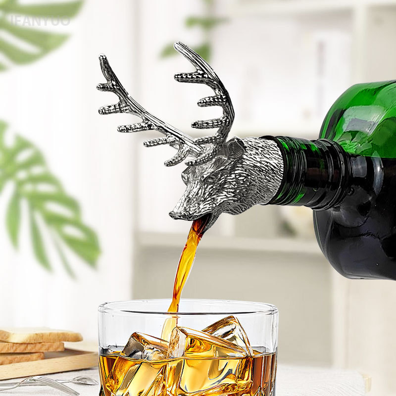 Zinc Alloy Deer Head Wine Pour - Wine Beer Liquor 评论和价格