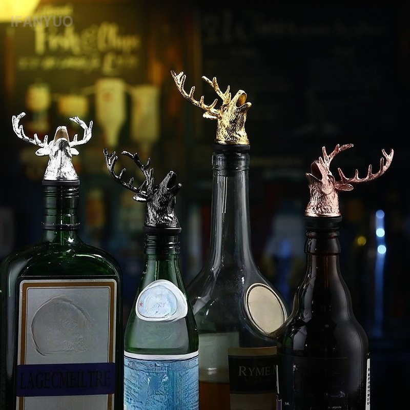 Zinc Alloy Deer Head Wine Pour - Wine Beer Liquor 评论和价格