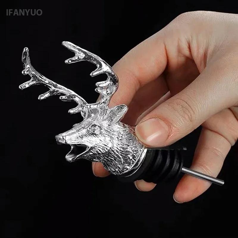 Zinc Alloy Deer Head Wine Pour - Wine Beer Liquor 评论和价格