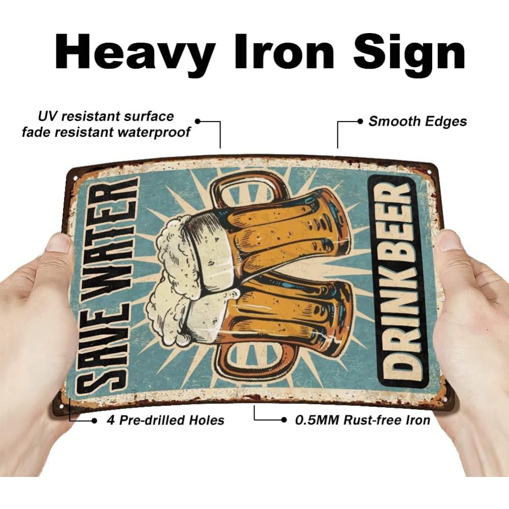 1 pc Beer Metal Sign Bar Tin S - Wine Beer And Liquor 评论和价格