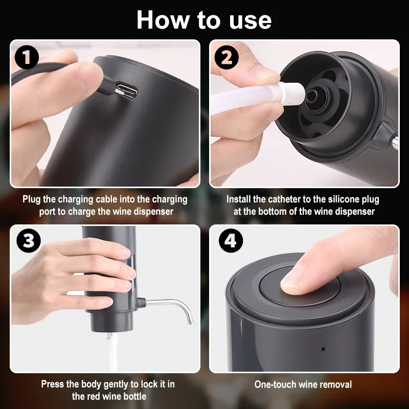 Intelligent Wine Aerator Dispe - Wine Beer Liquor 评论和价格