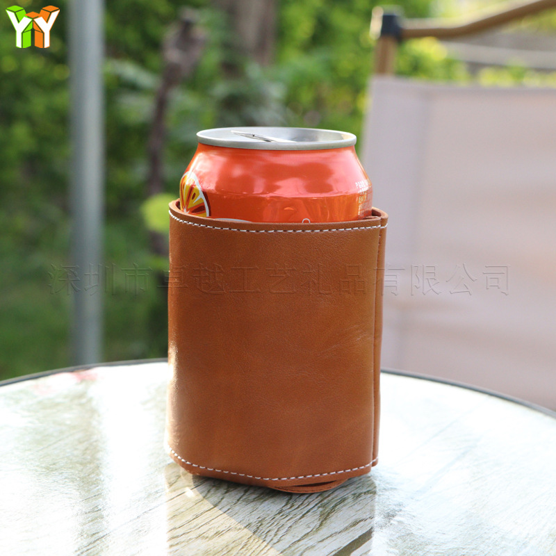Retro PU Leather 330ml Can Coo - Wine Beer And Liquor 评论和价格