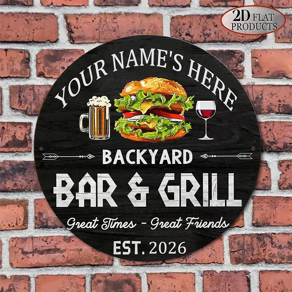 [2D Flat] 1pc Custom Name Roun - Wine In Beer Name 评论和价格