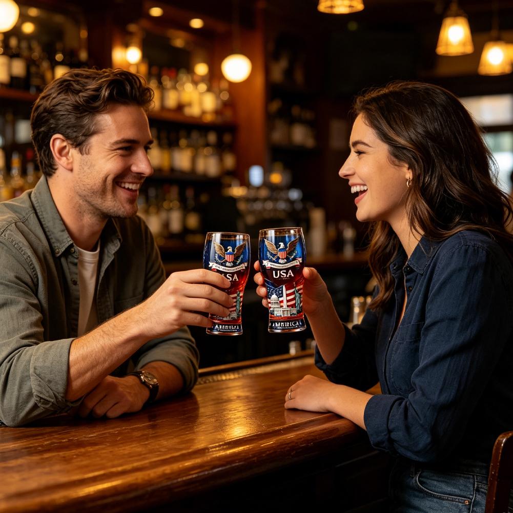 USA 250th Anniversary Beer Gla - Wine Beer And Liquor 评论和价格