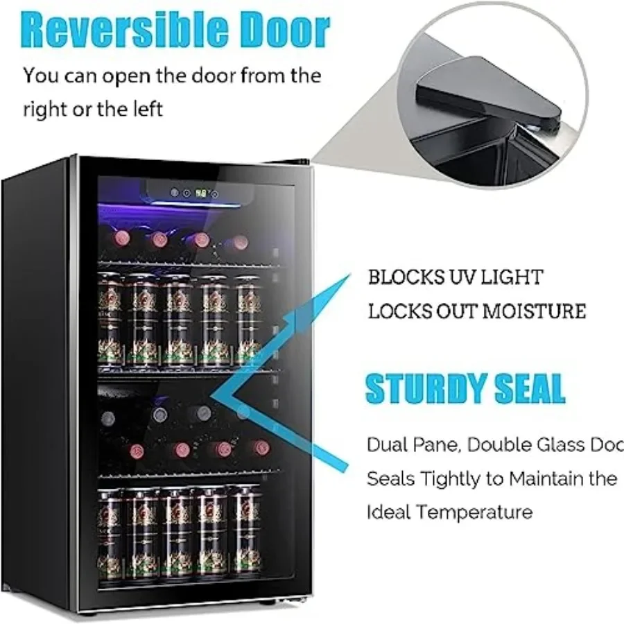 26 Bottle 130 Can Wine Cooler/ - Wine Beer Mini Fridge 评论和价格