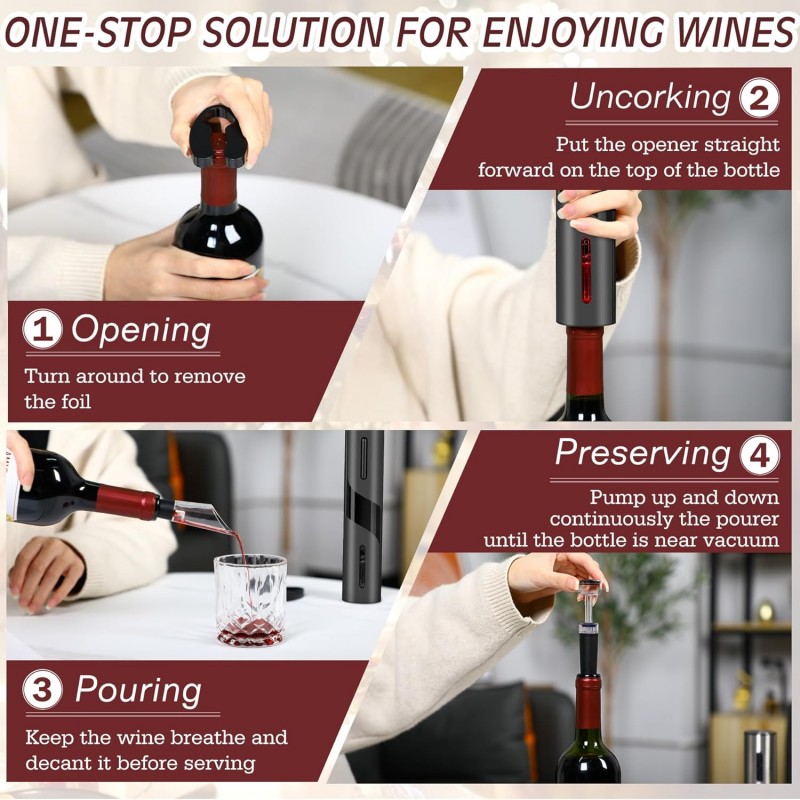 Rechargeable Electric Wine Ope - Wine Opener Electric 评论和价格