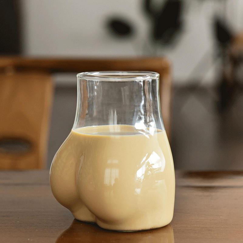 450ml Cute Butt Shaped Glass M - Wine Beer Coffee Drink 评论和价格