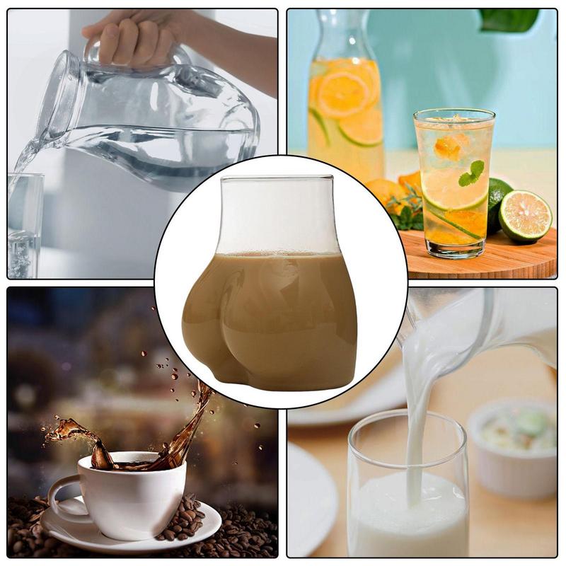 450ml Cute Butt Shaped Glass M - Wine Beer Coffee Drink 评论和价格