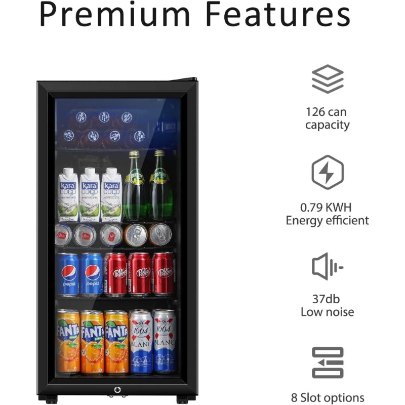 Beverage Refrigerator, 3.2 Cu. - Wine Beer Mini Fridge 评论和价格
