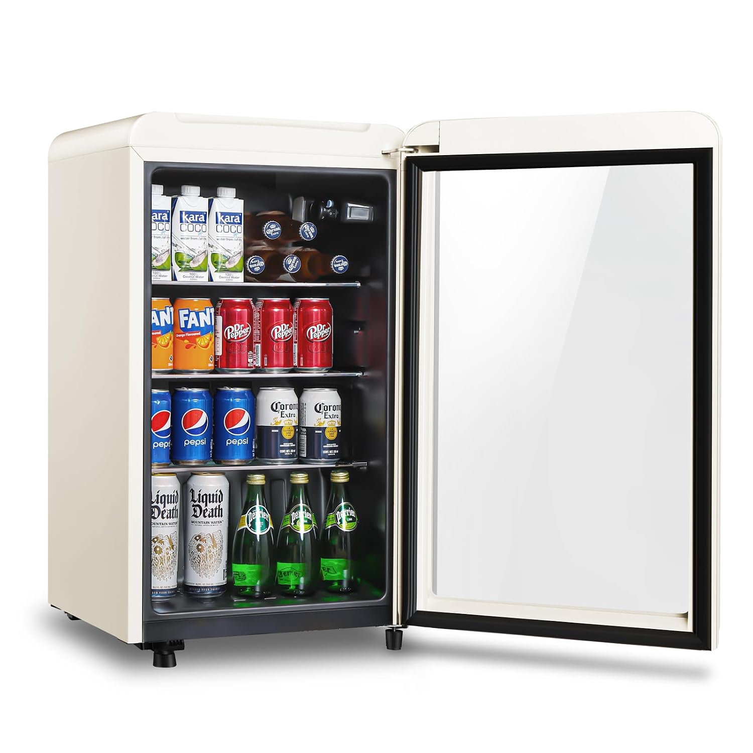 Retro Beverage Refrigerator, 3 - Wine Beer Mini Fridge 评论和价格