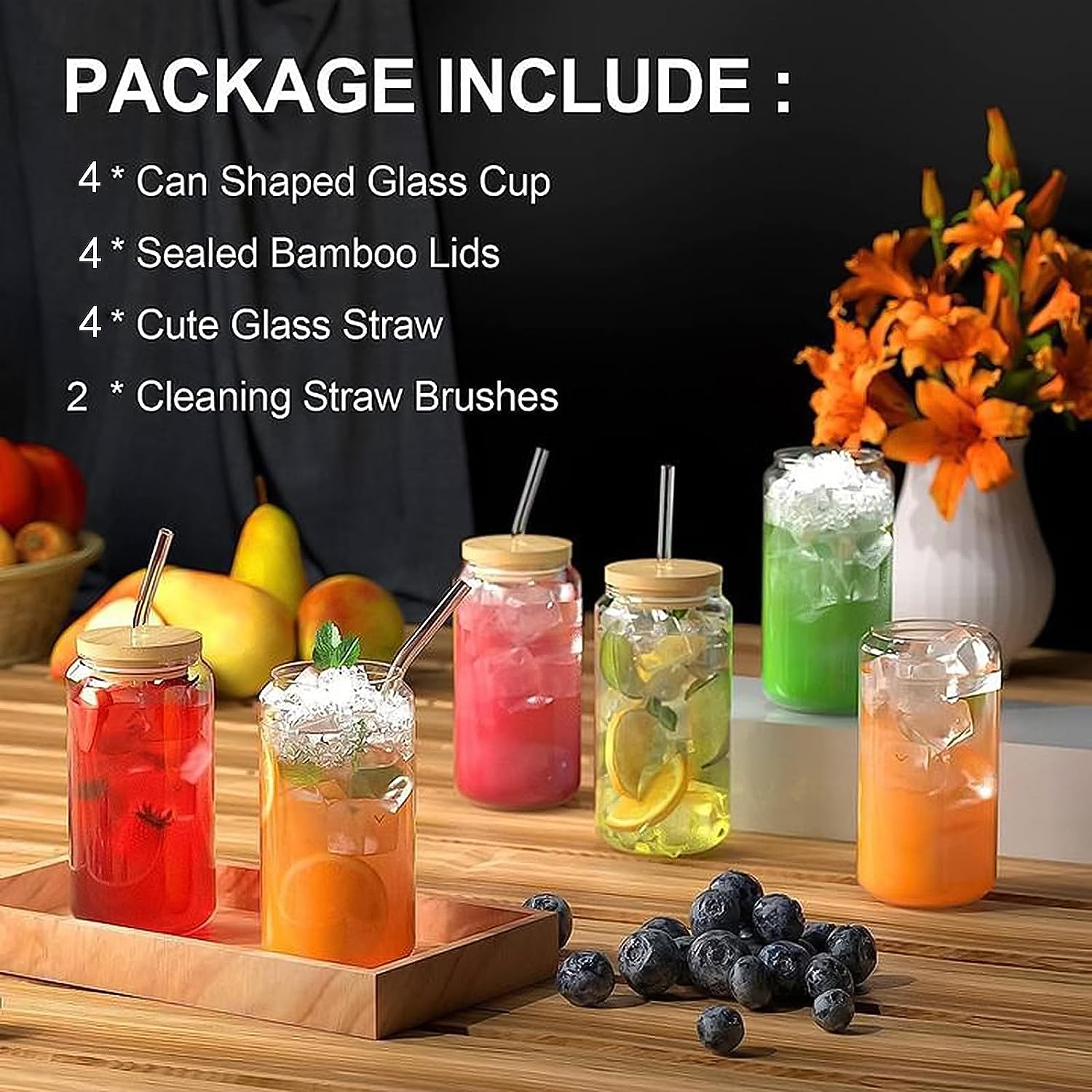 18.6oz 540ML Drinking Glasses  - Wine Beer Coffee Drink 评论和价格